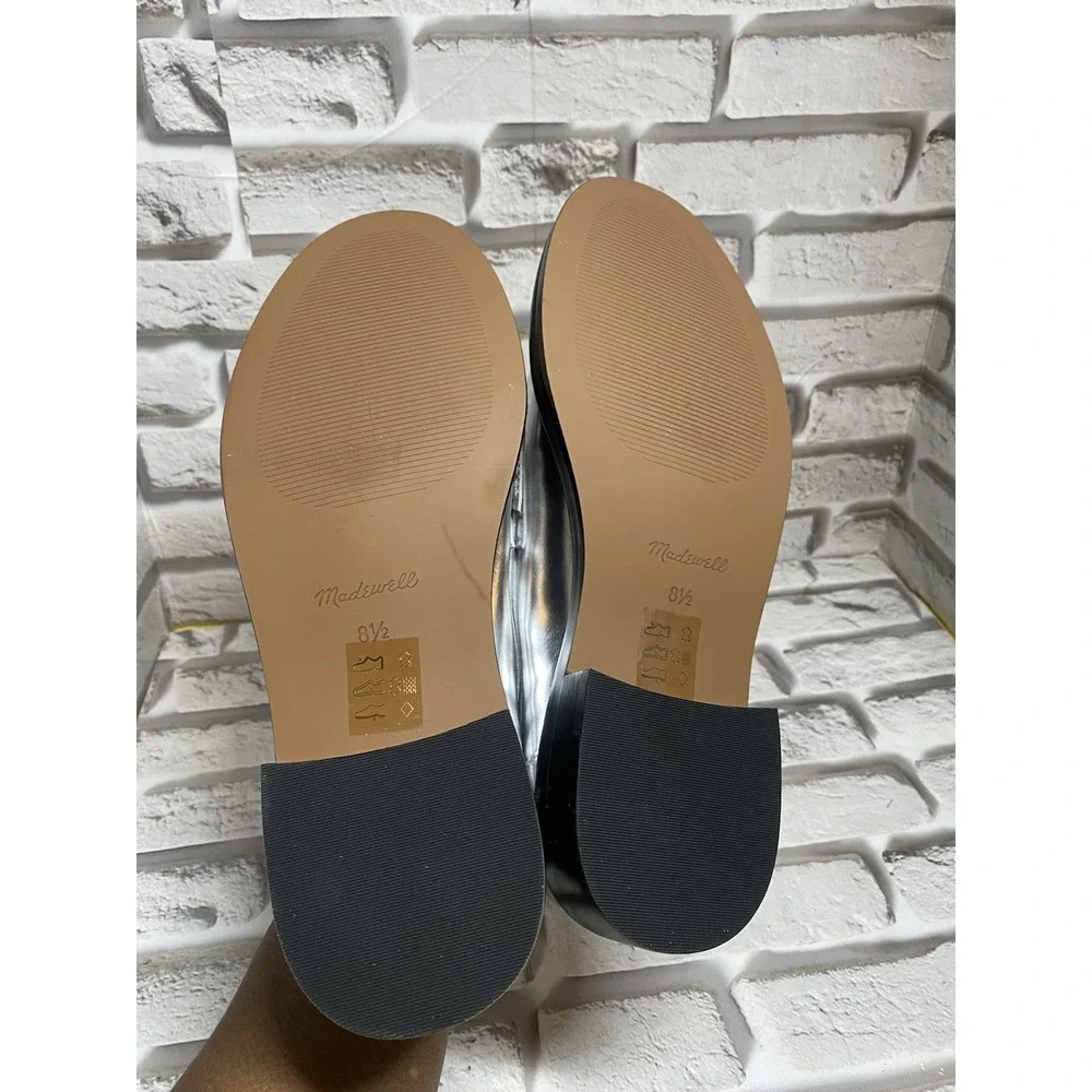 Madewell The Vernon Loafer in Silver Slip On Comfortable Women's Size‎ 8.5
